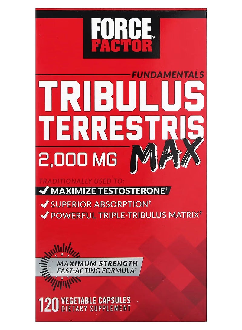 Force Factor Fundamentals Tribulus Terrestris Max 120 Vegetable Capsules - Image 1
